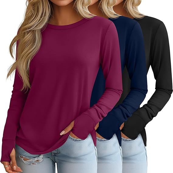 Women's Autumn Round Neck T-shirt Temperament Commute Blouses