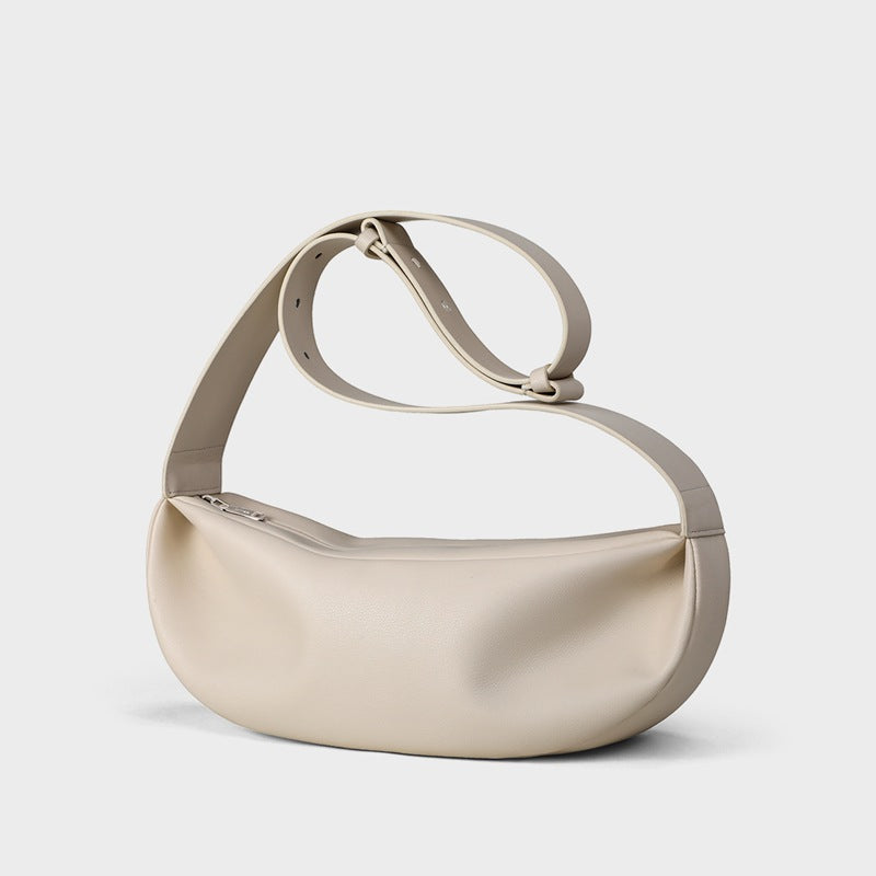 Women's Wide Strap Cloud Idle Style Crescent Bags