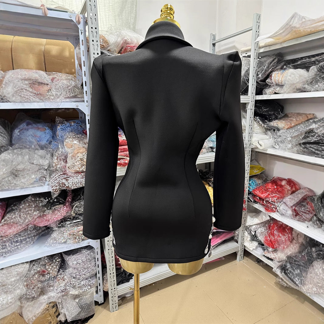 Women's Sexy Summer Wind Lapel Design Business Dresses