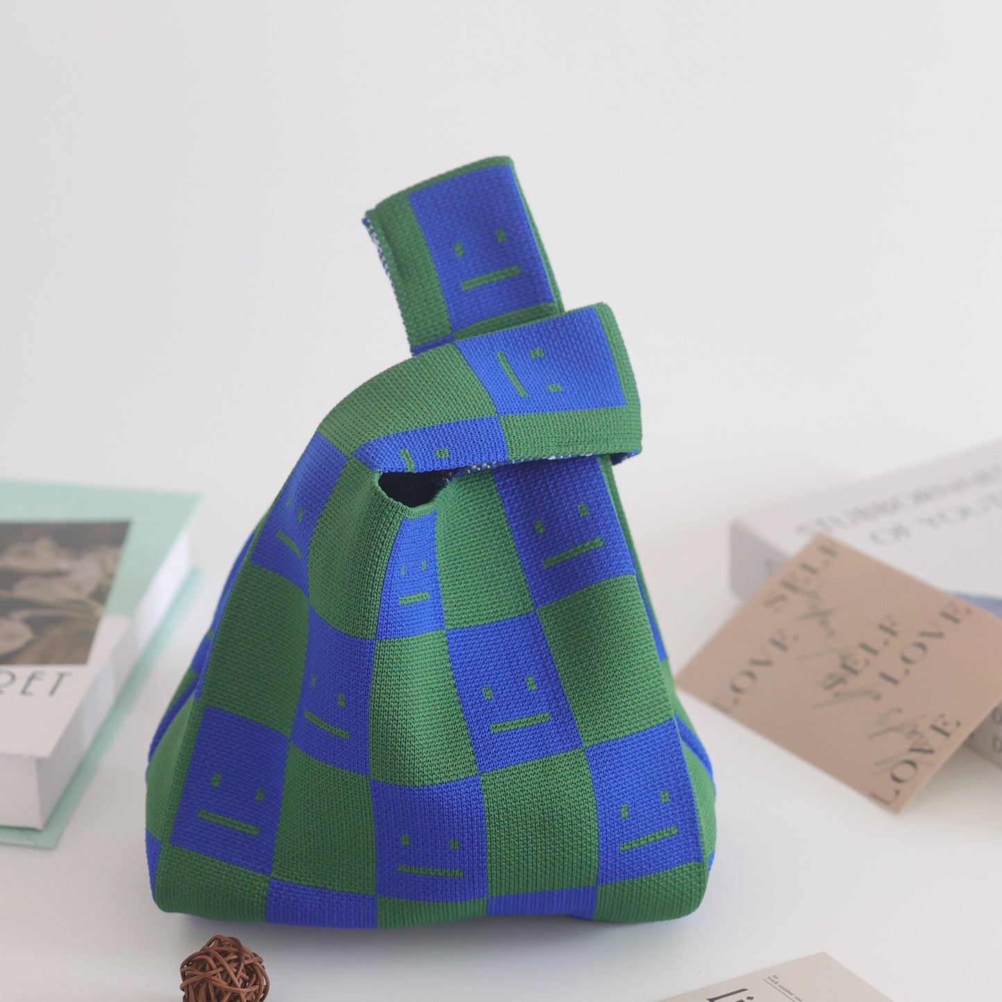 Women's Stylish Knitted Woven Vest Simple Handbags