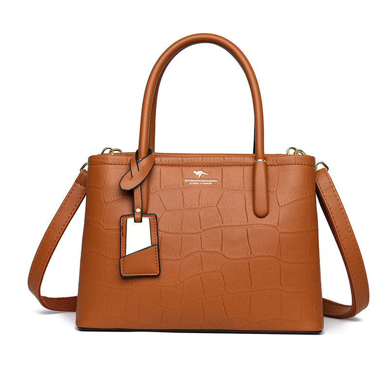 Women's Crocodile Pattern Large Capacity Mom Handbags