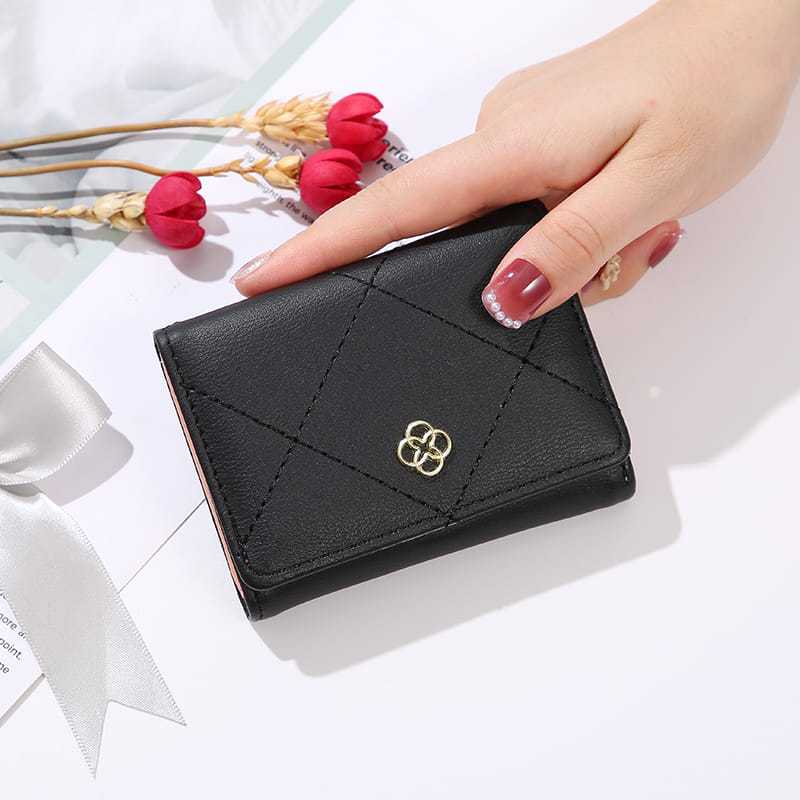 Women's Cute Fashion Heart Tri Fold Fresh Ladies Wallets