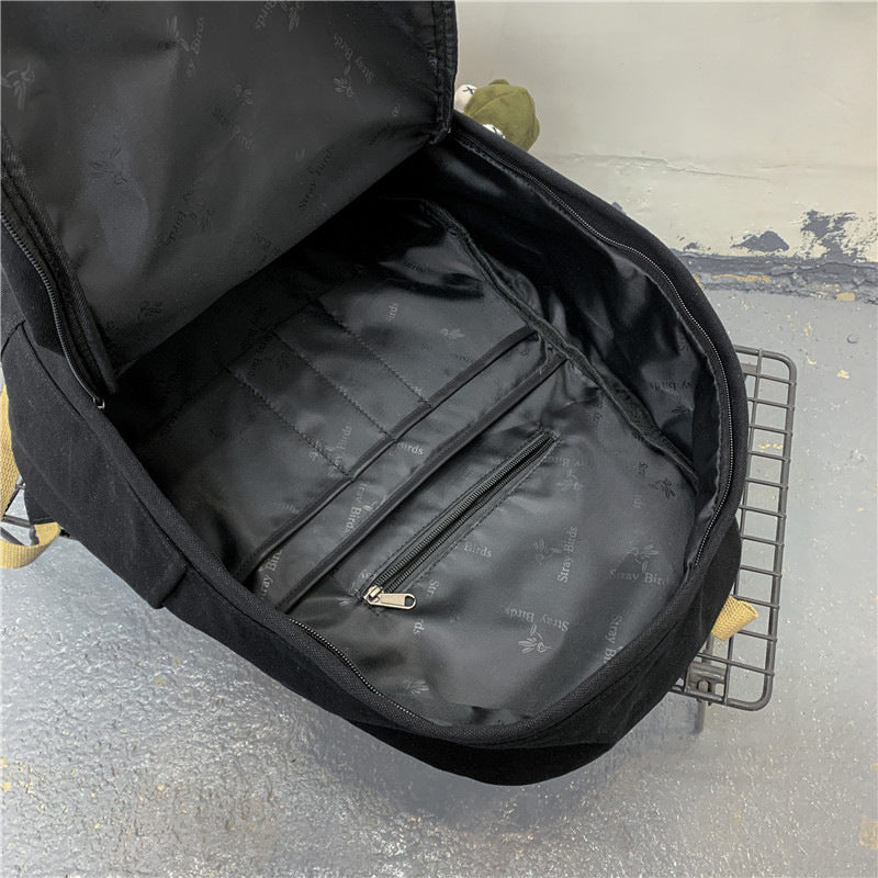 Korean Style Simple Couple Large Capacity Middle School Students' Schoolbags