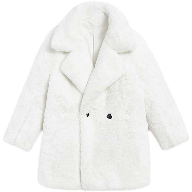 Rabbit Fur Loose Imitation Collar Thick Coats