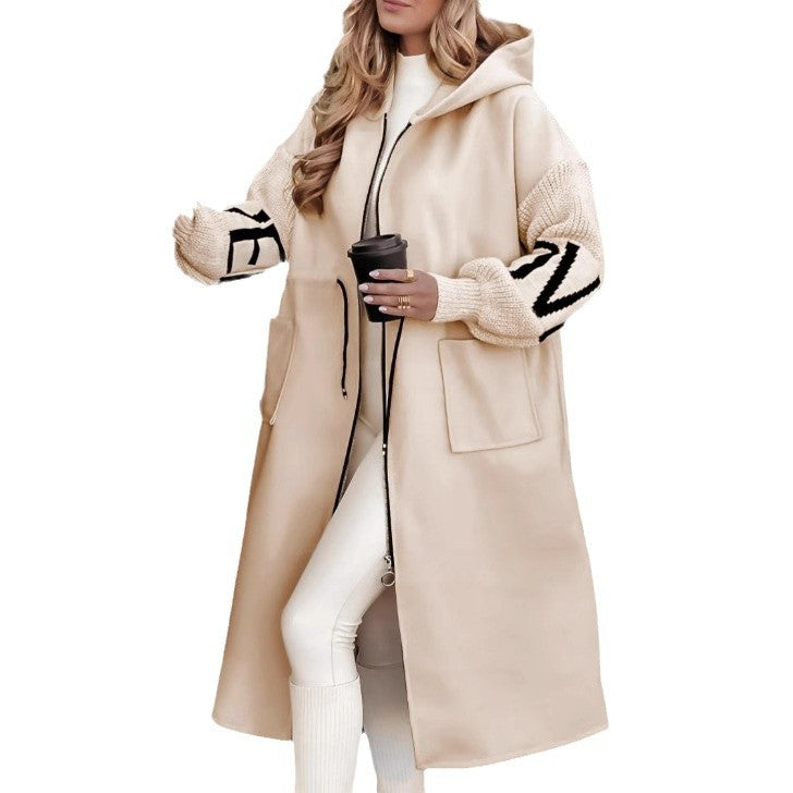 Women's High Quality Long Hoodie Trench For Coats