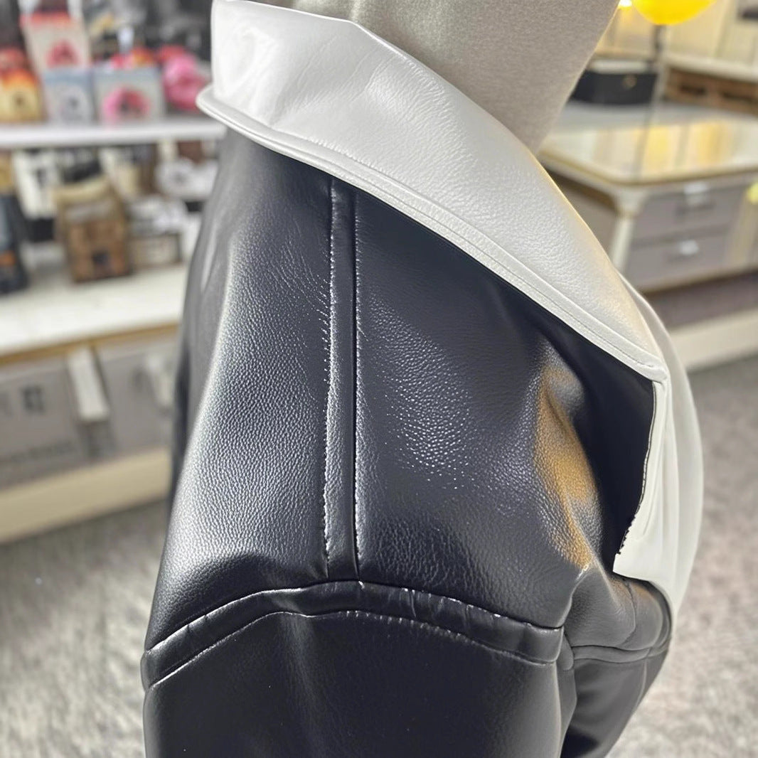 Korean Style Leather Loose Leisure Trendy Handsome Jackets