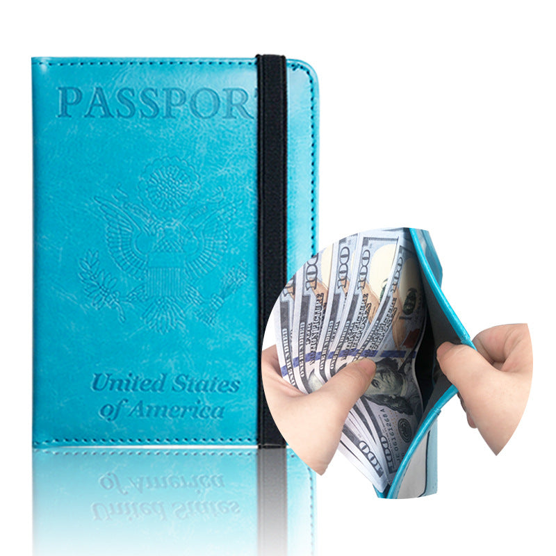 Pattern Voltage Transformer Leather Strap Passport Protection Usd Id Package