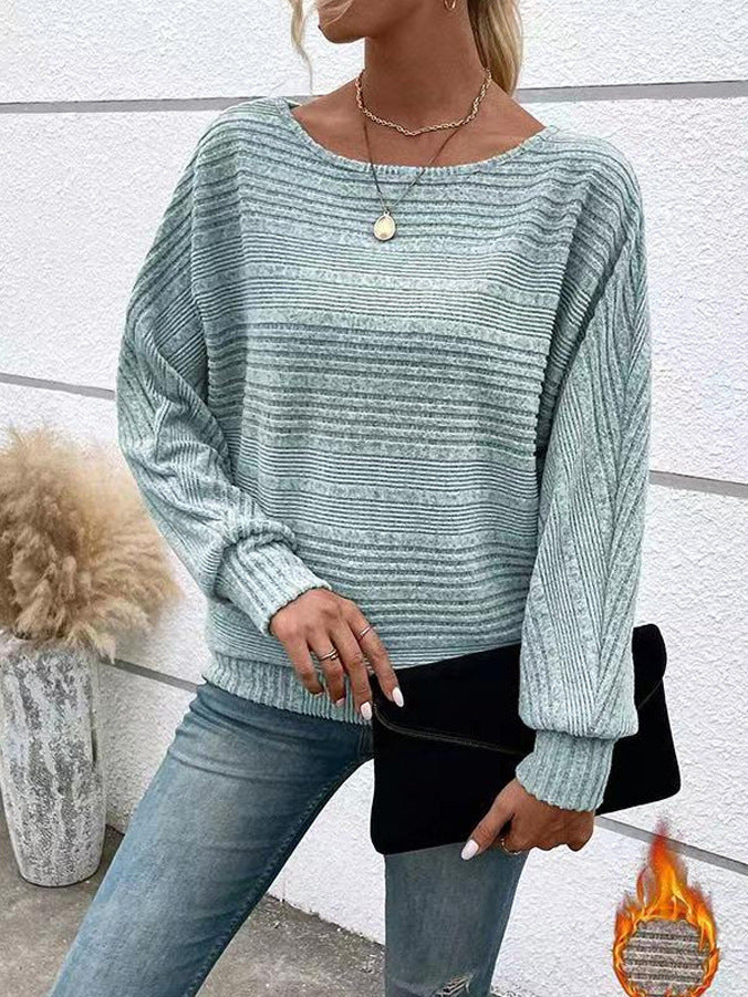 Women's Comfort Casual Solid Color Long Sleeve Round Neck Splicing Pullover Women's T-shirt