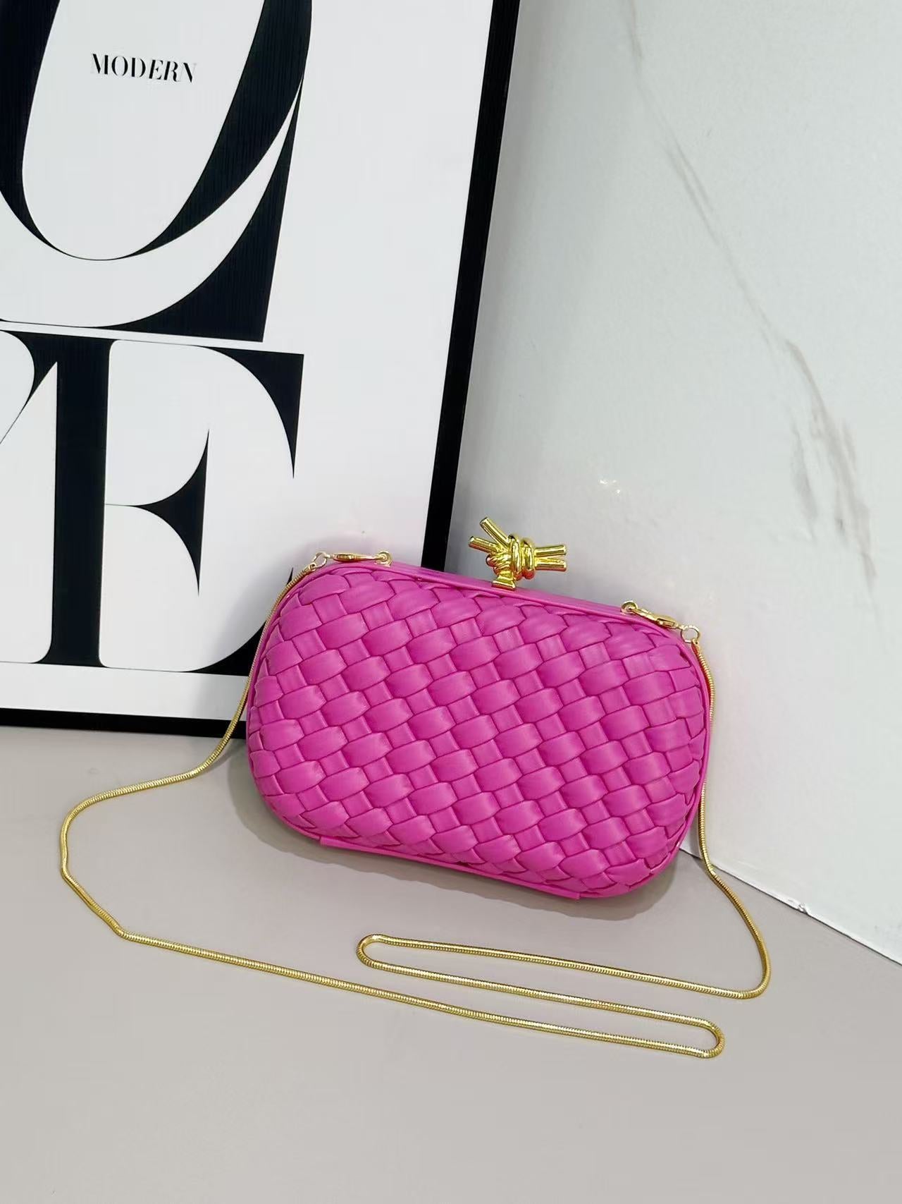 Dinner Woven Box Clutch Layer Leather Original Order Bags