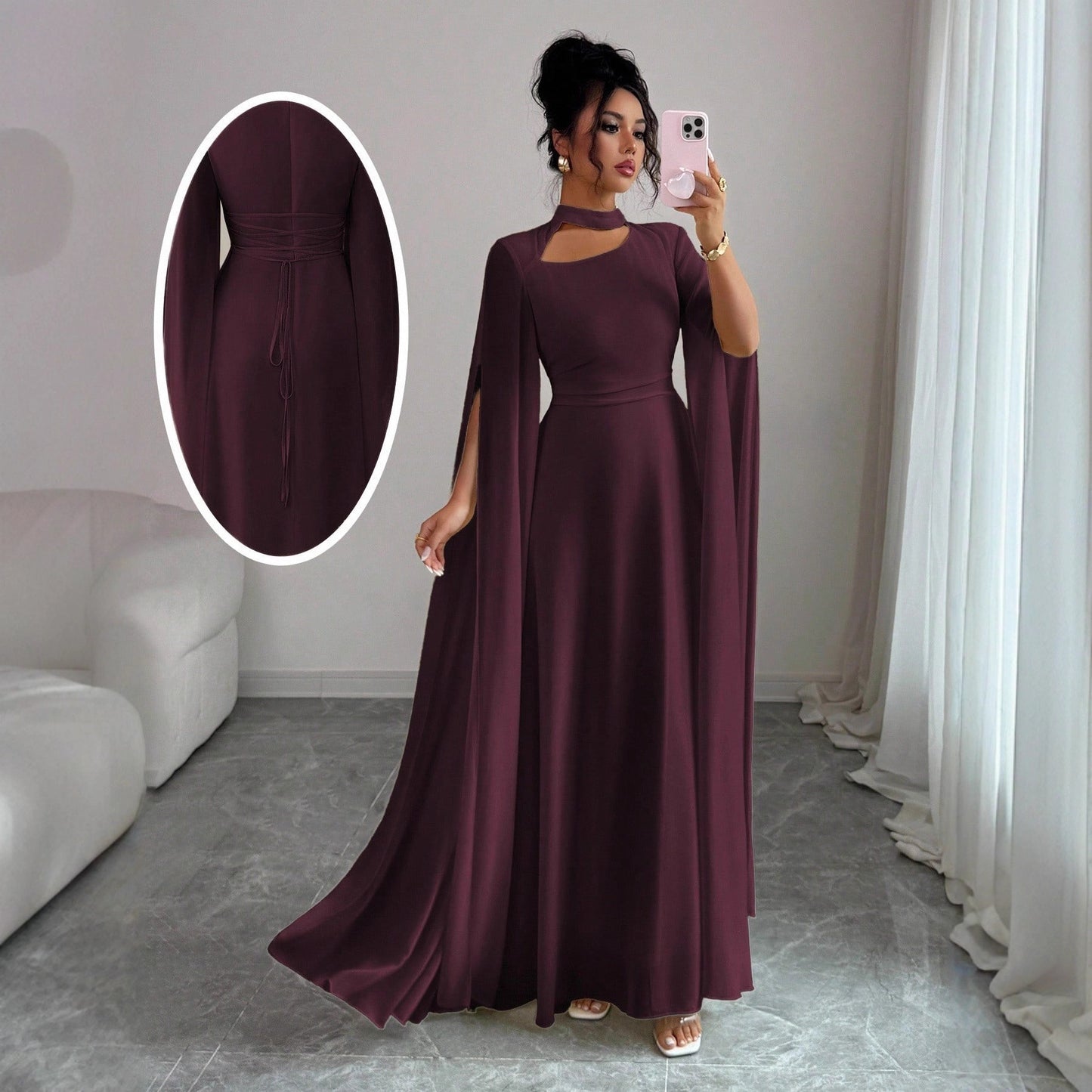 Women's Back Chain Slim Fit Female Party Dresses