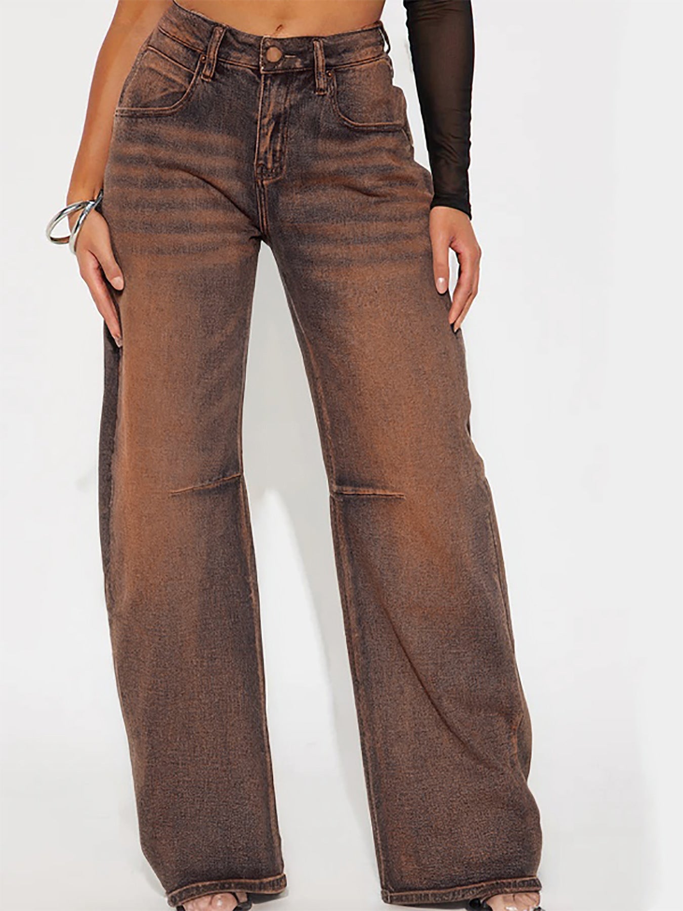 Women's Trendy Street Style Washed Stretch Jeans