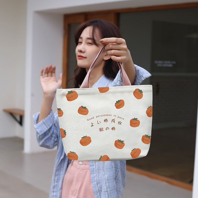 Women's Cute Cartoon Canvas Tutorial Lunch Size Handbags