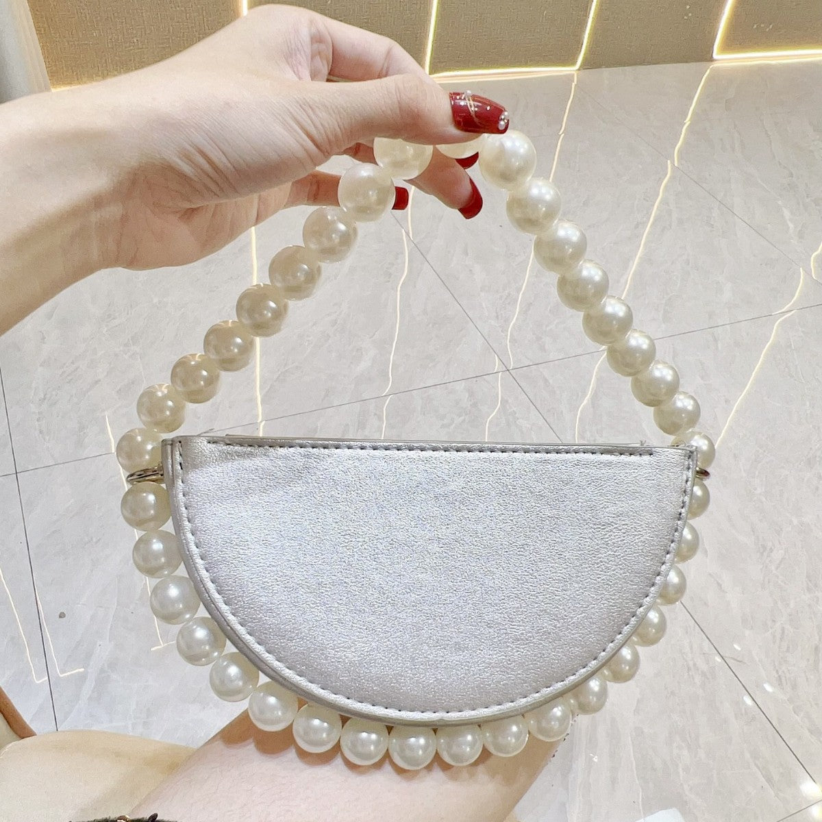 Women's Beaded Urban Simple Semicircle Dress Garment Bags