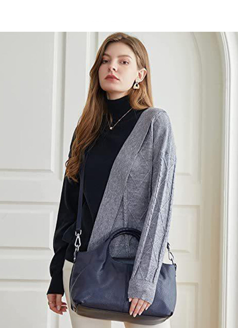 Women's High-grade Retro Versatile Large Capacity Commuter Handbags