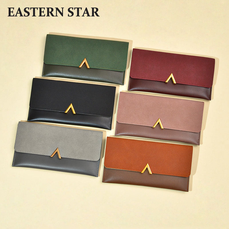 Women's Color Matching Simple Clutch Multifunctional Zipper Purses