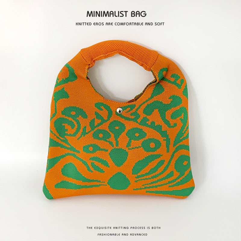 Women's Pretty Crocheted Woven Underarm Wrist Handbags