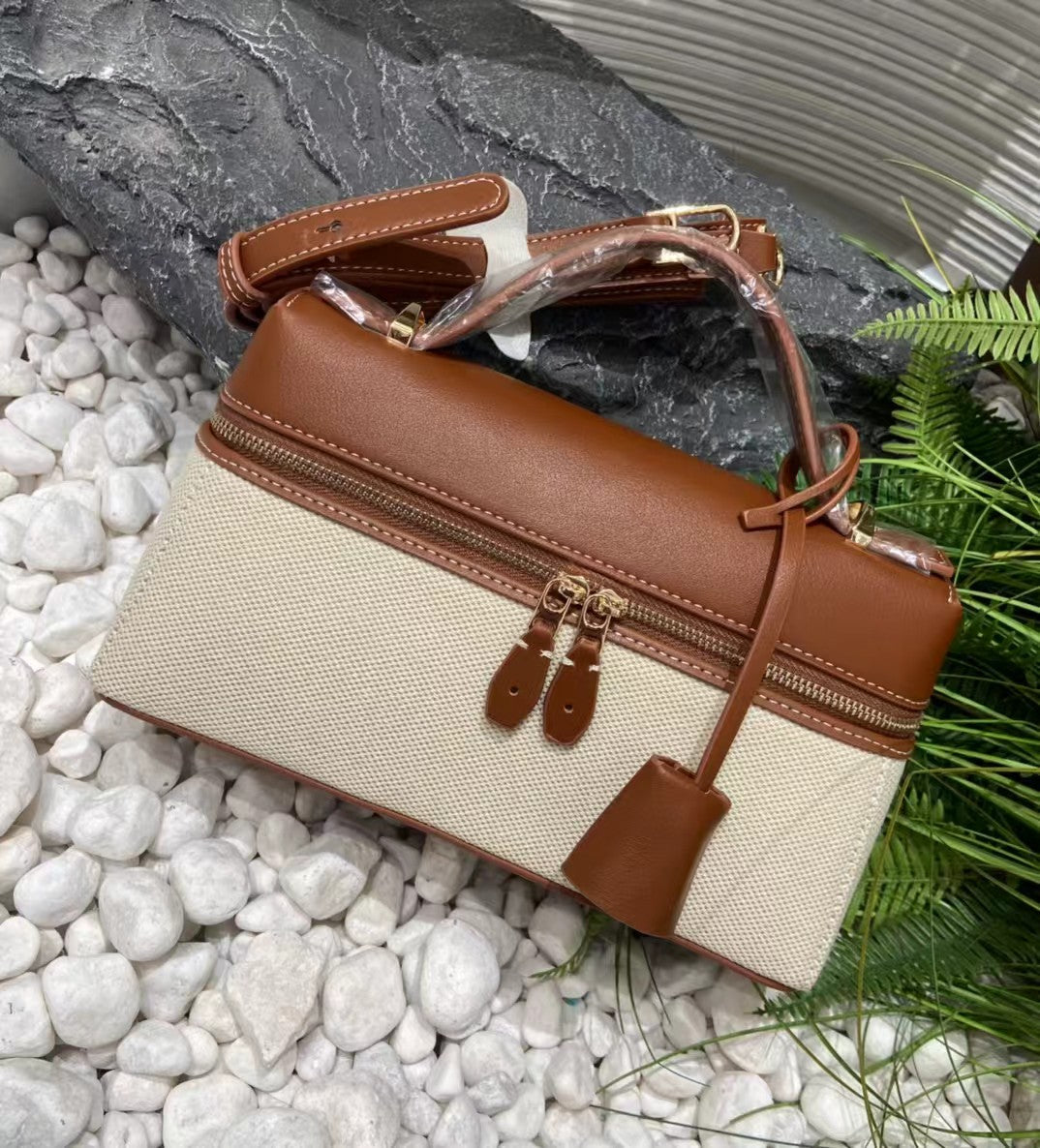 Leather Retro Cowhide Lunch Box Large Bags