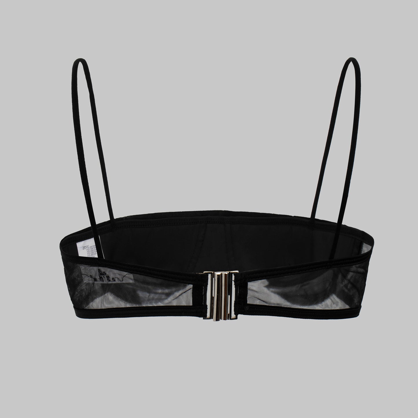 Strap Tube Mesh Shiny Rhinestone Bra Ultra With Chest Tops