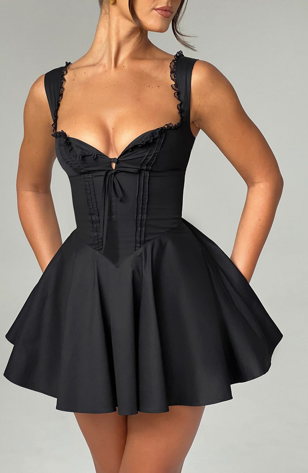 Women's Lace Stitching Hot Suspender Dress Slim Fit Dresses