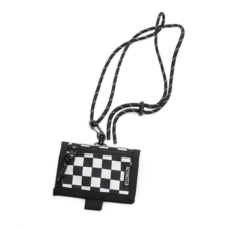 Street Fashion Halter Woven Color Matching Card Holder