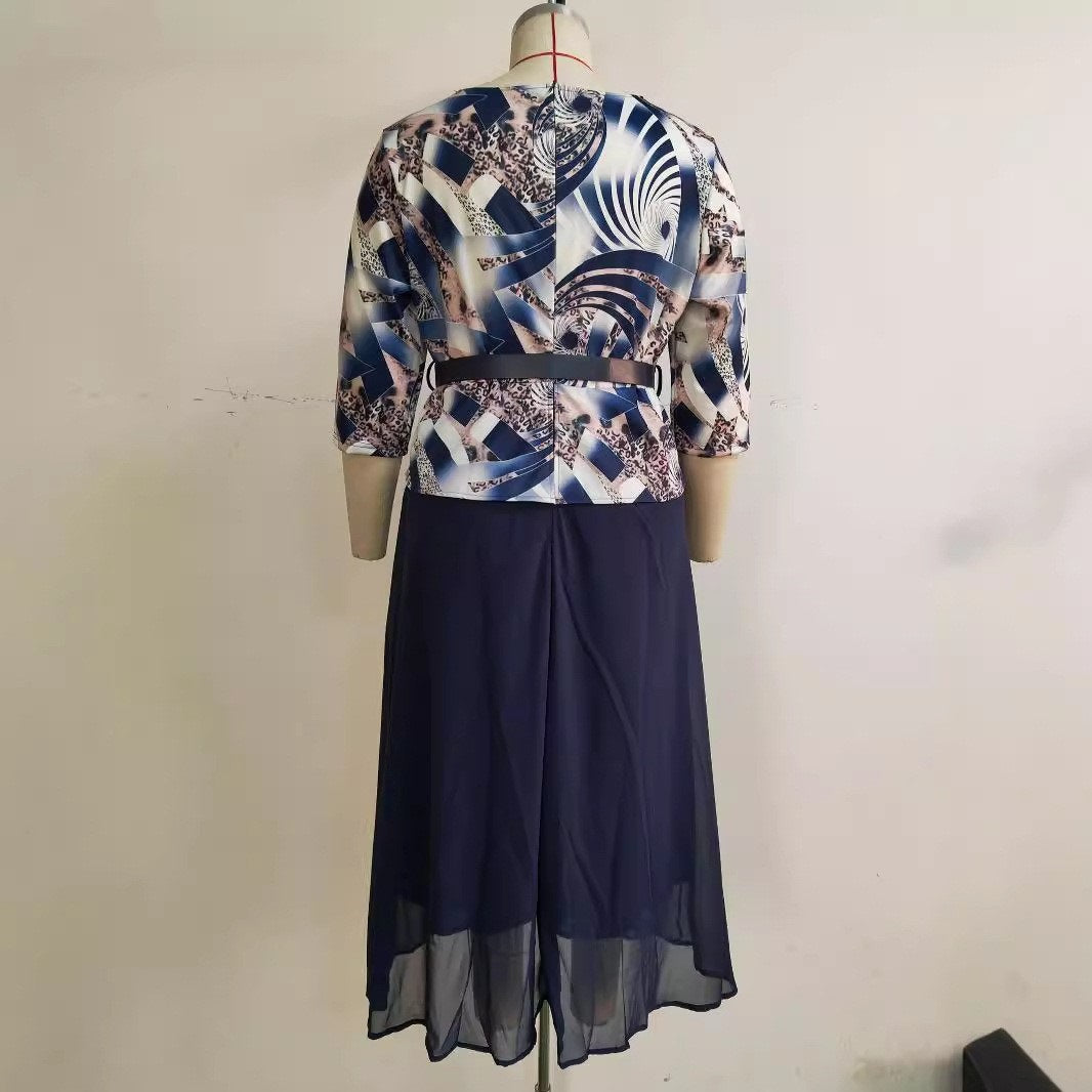 Women's African Sleeves Mother's Printed Dress Dresses