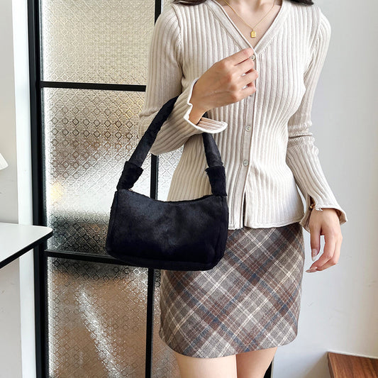 Women's Plush Popular Underarm Fashion Trendy Western Bags