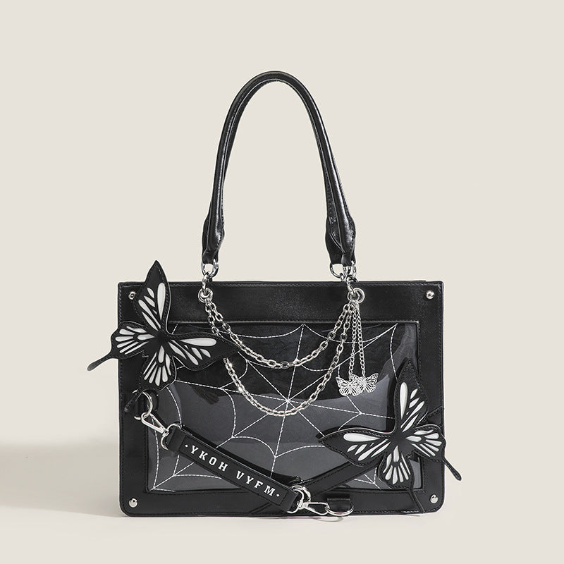 Women's Labyrinth Butterfly Cartoon Dark Goth Style Tote Bags