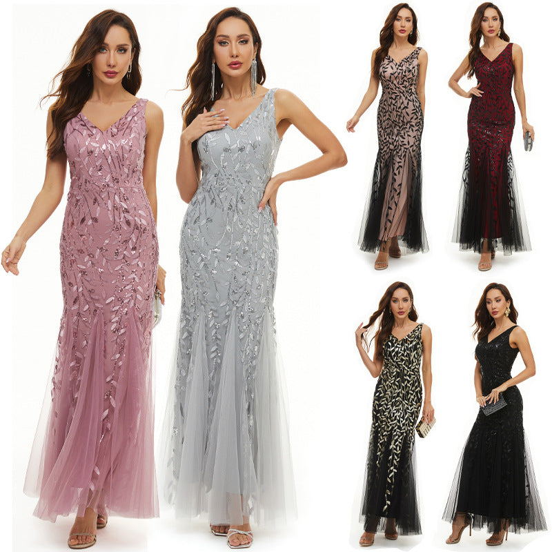 Light Luxury Sexy Sleeveless Slim Mesh Wedding Dresses
