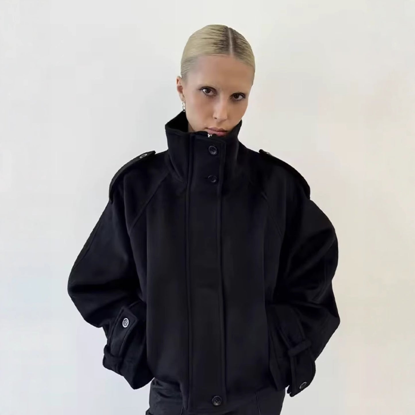 Women's Elegant Casual Stand Collar Loose Jackets