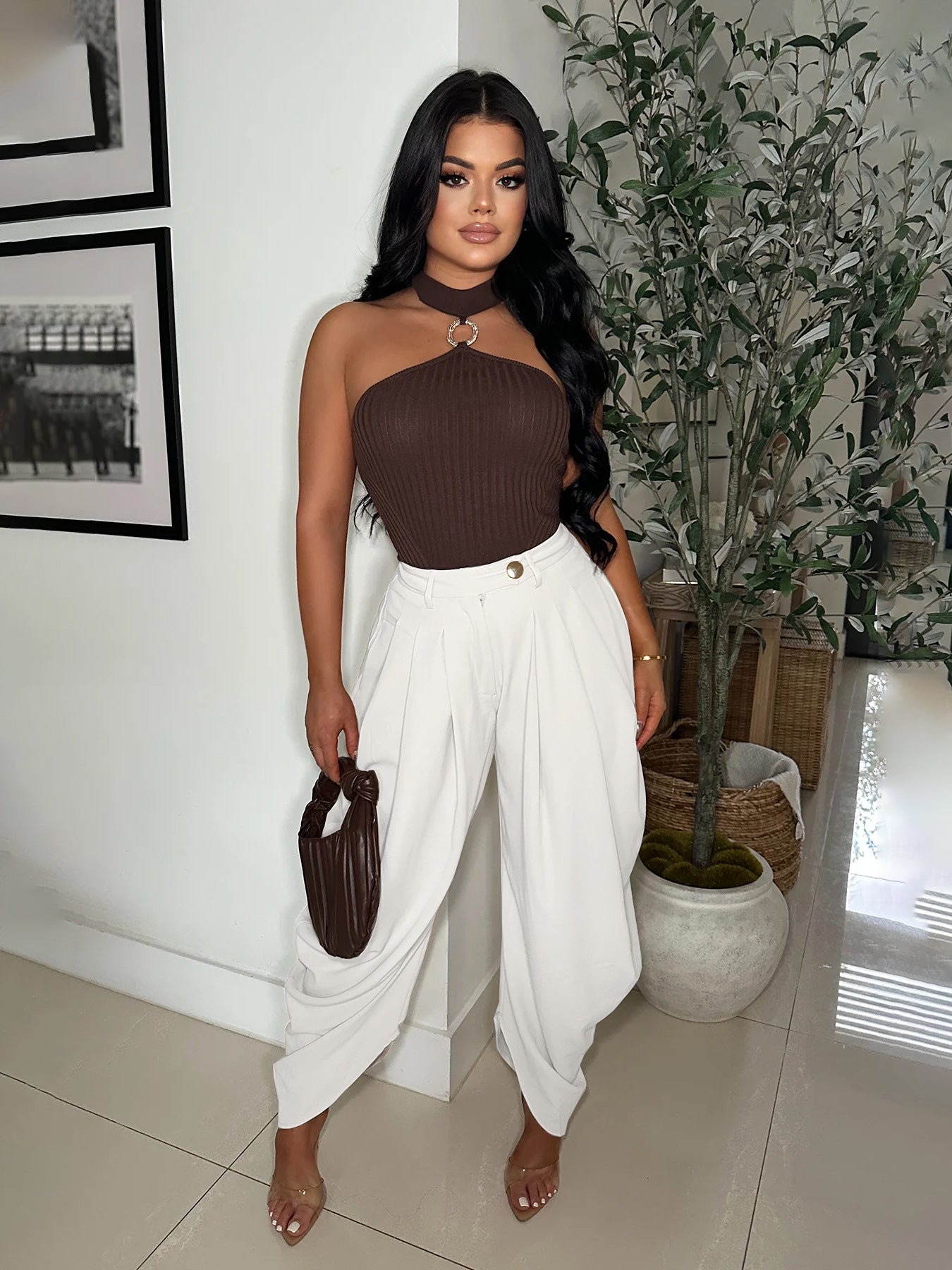 Women's Pure Color Sexy City Discount Personalized Pants
