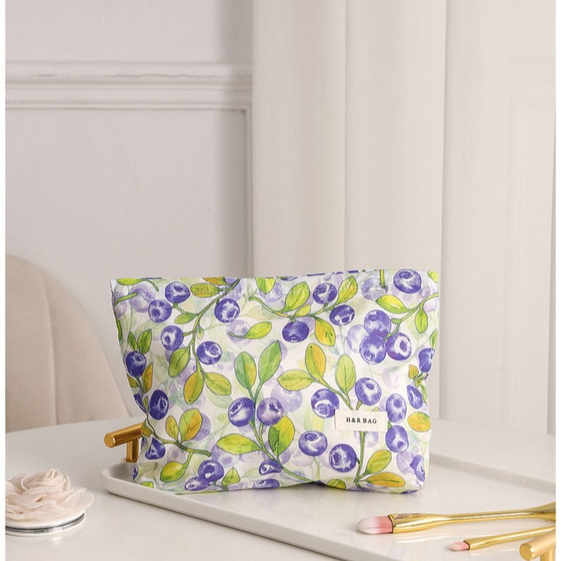 Fresh Sweet Cartoon Floral Makeup Female Cute Portable Handbags