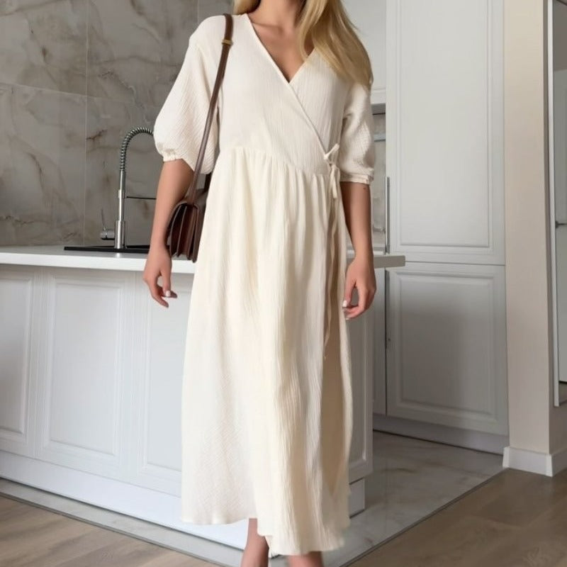 Women's Sweet Atmosphere Solid Color Long Dress Dresses