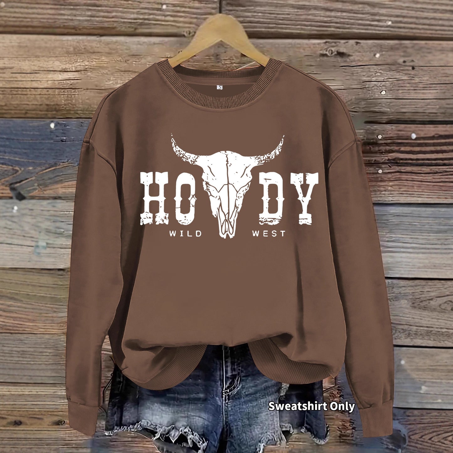 Women's Loose Casual Nomadic Cattle Printed Wear Sweaters
