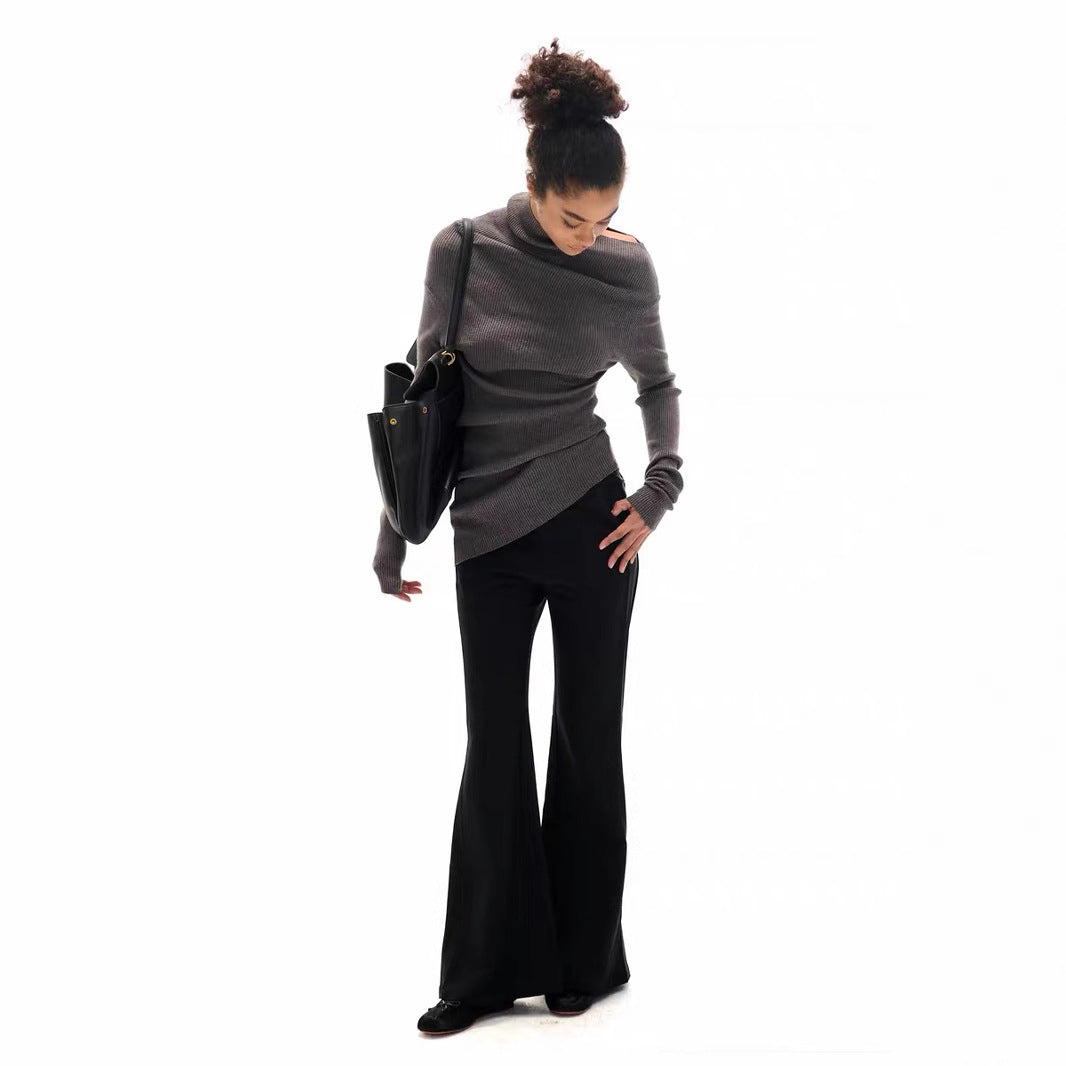 Soft Elastic Texture Multiple Wear Machete Sweaters
