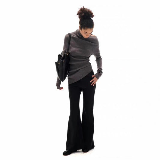 Soft Elastic Texture Multiple Wear Machete Sweaters