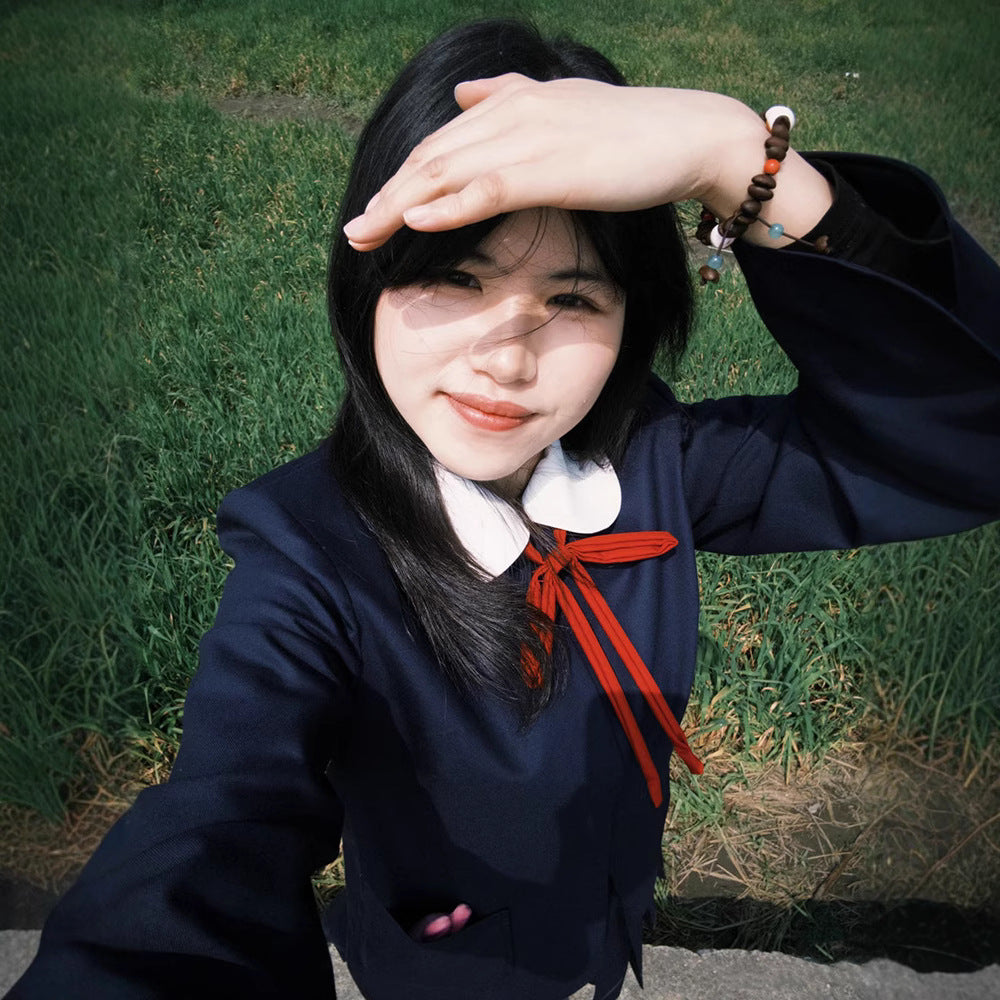 Round Neck College Style For Schools Sense Small Suit