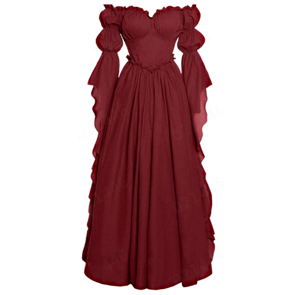 Women's Medieval Court Dress Retro Stage Performance Dresses