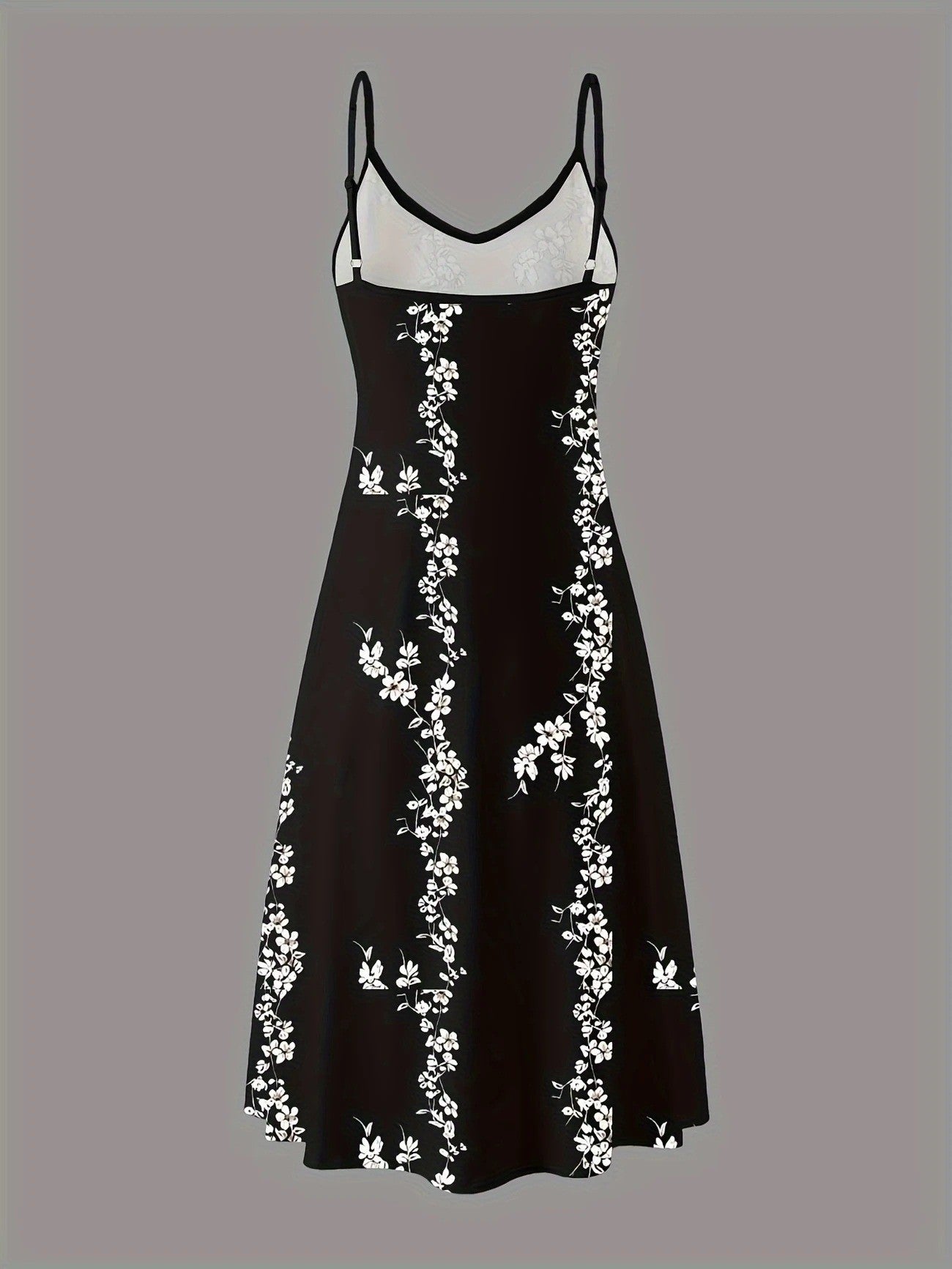 Floral Printed Sling Elegant Graceful Sleeveless Dress