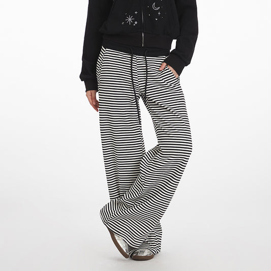 Women's Striped Straight Casual For Simple Thin Loose Pants