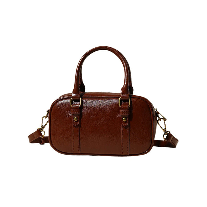 First Layer Cowhide Minority Bowling Vintage Handbags