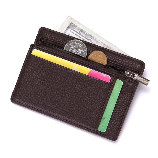 Women's & Men's & Litchi Leather Large Capacity License Card Holder
