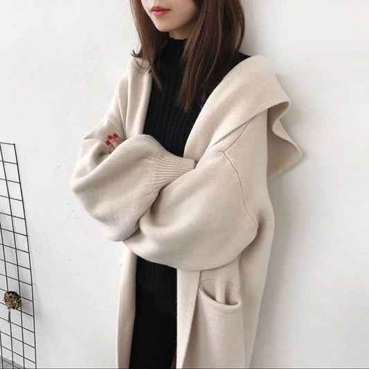 Women's Korean Idle Style Gentle Knitted Long Sweaters