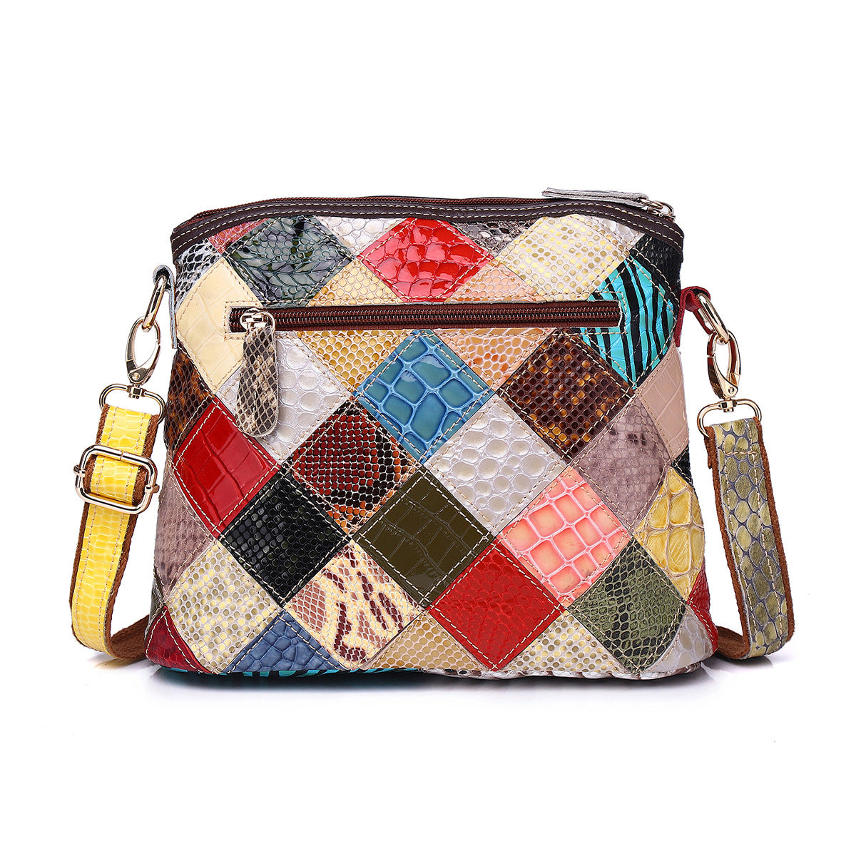 Women's Pattern Color Handmade Daily Personality Tassel Small Square Bags