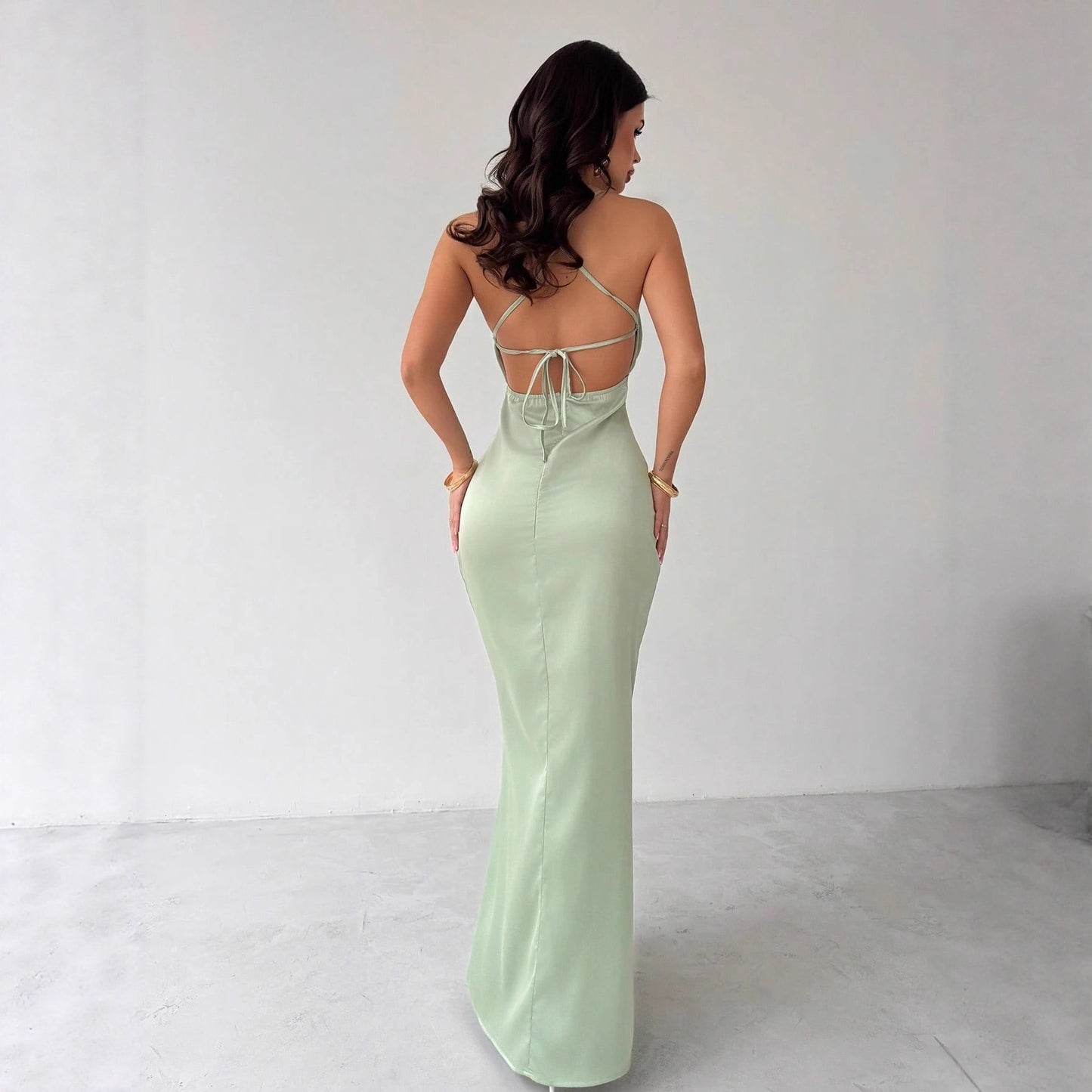 Women's Vacation Style Elegant Slimming Textured High-grade Dress