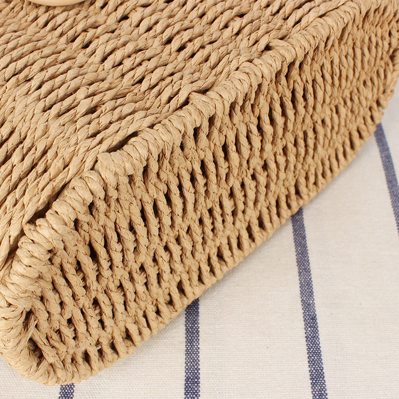 Classic Style Leisure Woven Round Box Crossbody Bags