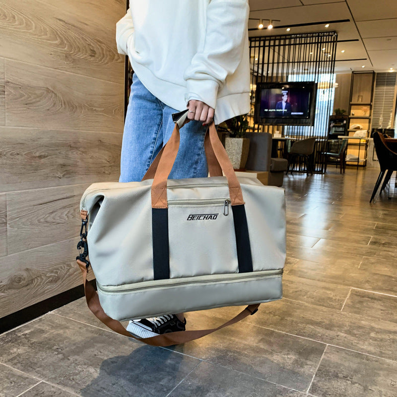 Women's Wet Separation Yoga Training Collect Clothes Travel Bags