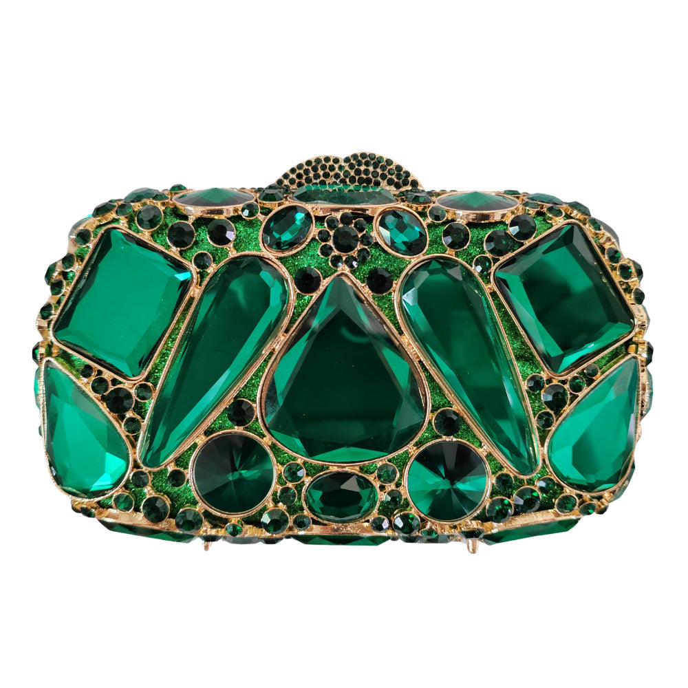 Women's Diamond Glass Diamonds Clutch Banquet Evening Bags
