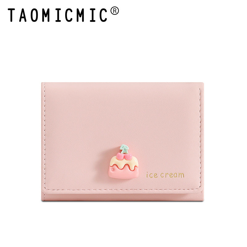 Women's Style Cute Short Trendy Cartoon Leather Ladies Wallets