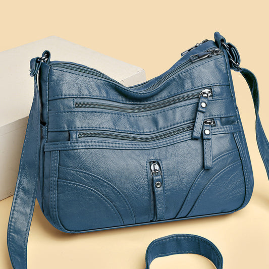 Women's Soft Leather Large Capacity Mother Crossbody Bags