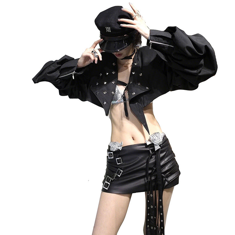 Women's Trendy Irregular Navel Solid Color Long Blouses